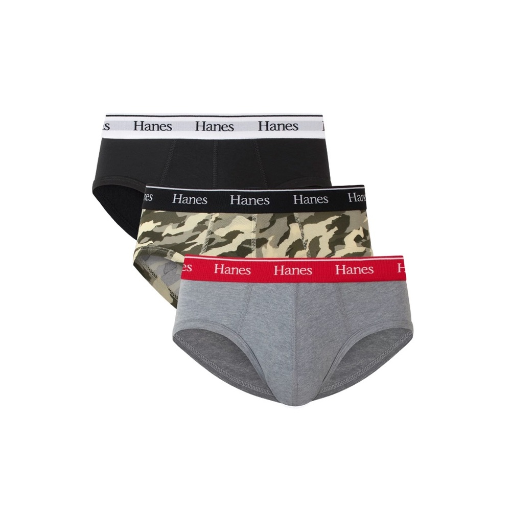 NIP Hanes Originals Men’s 3 Pack Stretch Briefs 2XL 44-46”